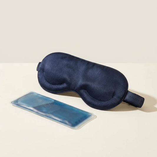 SOMNA Cooling Weighted Eye Mask - therapeutic glass bead with cooling insert